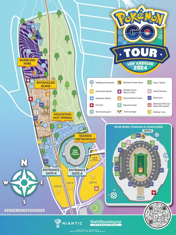 Pokémon Go Tour LA Map